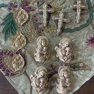 Luxury Gold Religious Ornaments Set of 10